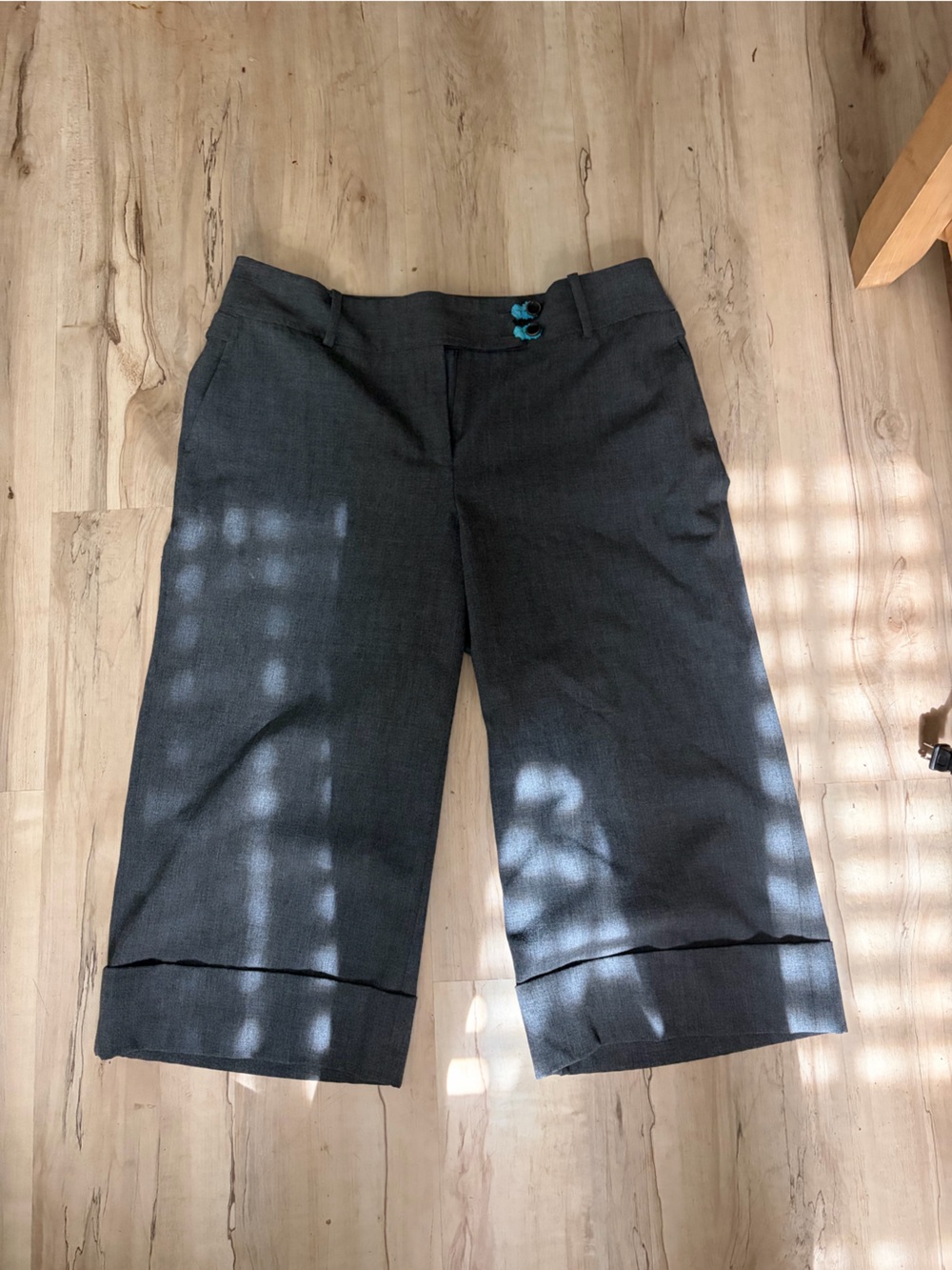 Ann Taylor Charcoal Wide Leg Trousers